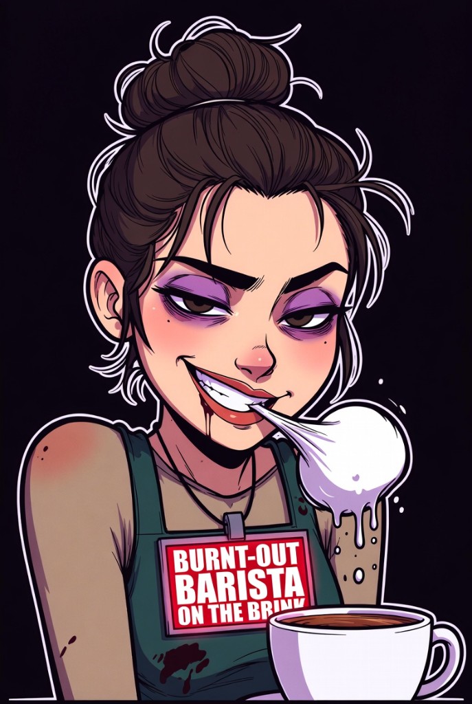 Burnt-Out Barista on the Brink fighter