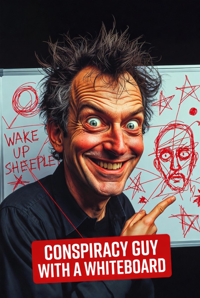 Conspiracy Guy With a Whiteboard fighter