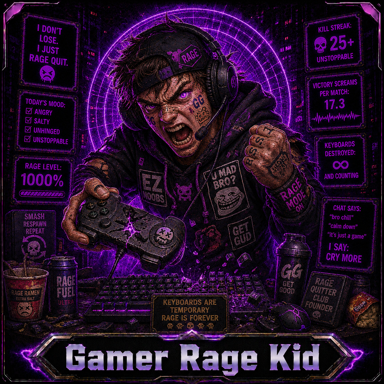 Gamer Rage Kid opponent portrait