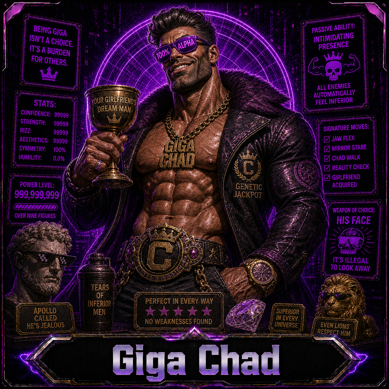 Giga Chad opponent portrait