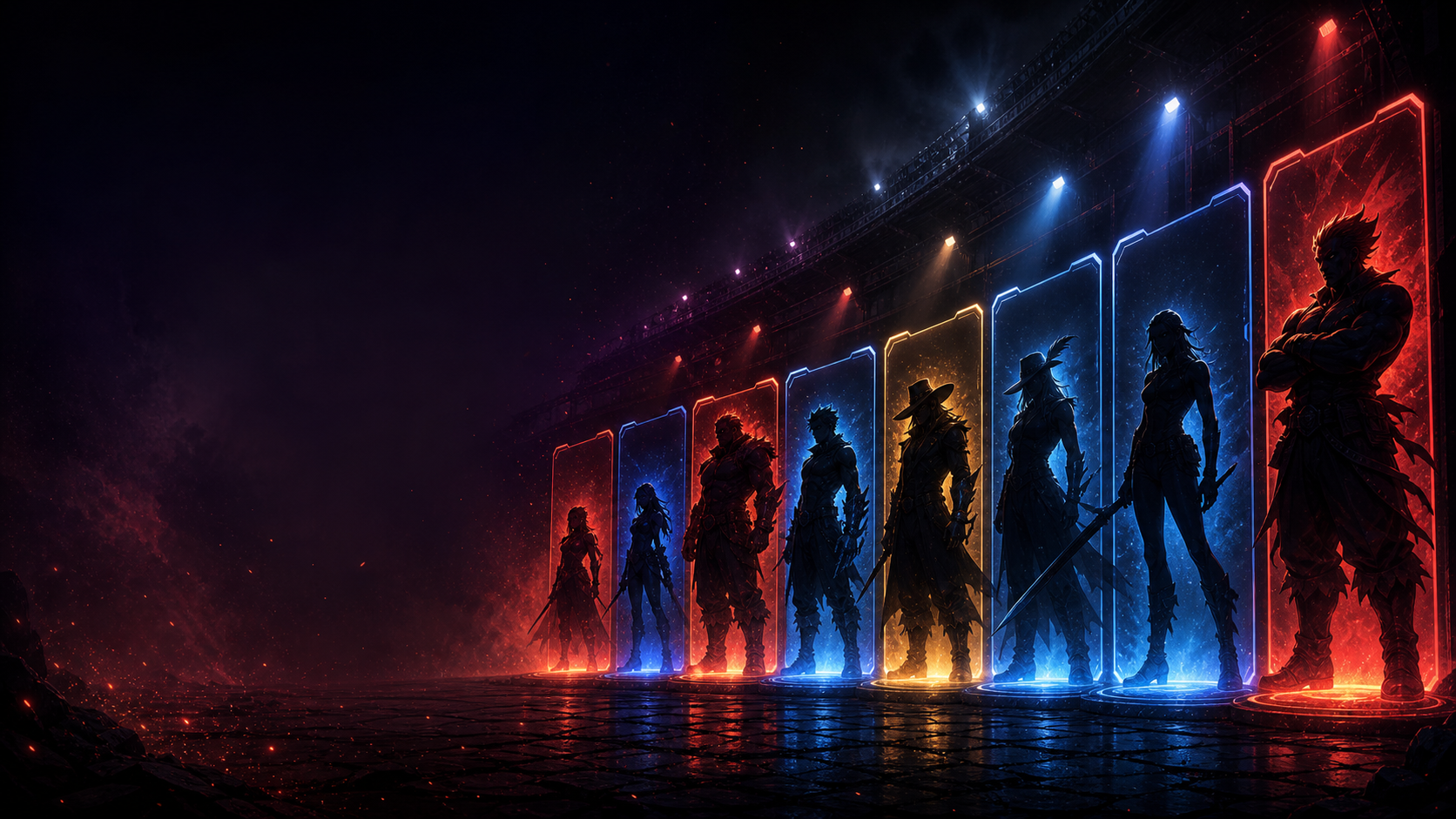 Opponent roster preview.